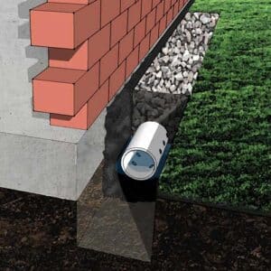 French drain installation